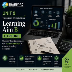BTEC First Business Unit 9 – Principles of Marketing Learning Aim B (B.1, B.2 & B.3) Complete Lesson Bundle